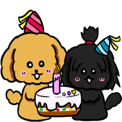 Annie and Molly Friends Toy Poodle