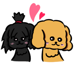 Annie and Molly Friends Toy Poodle sticker #9085184