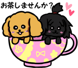 Annie and Molly Friends Toy Poodle sticker #9085186