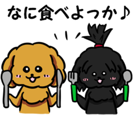 Annie and Molly Friends Toy Poodle sticker #9085189