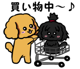 Annie and Molly Friends Toy Poodle sticker #9085190