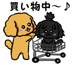 Annie and Molly Friends Toy Poodle sticker #9085190