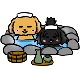 Annie and Molly Friends Toy Poodle sticker #9085192