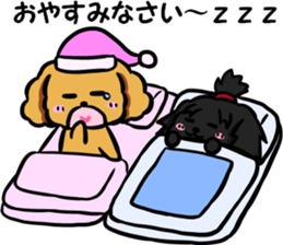 Annie and Molly Friends Toy Poodle sticker #9085194