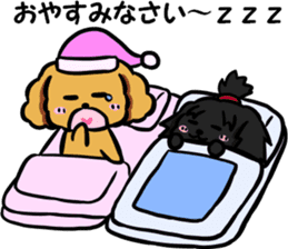 Annie and Molly Friends Toy Poodle sticker #9085194