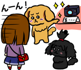 Annie and Molly Friends Toy Poodle sticker #9085208