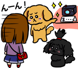 Annie and Molly Friends Toy Poodle sticker #9085208