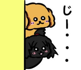 Annie and Molly Friends Toy Poodle sticker #9085209