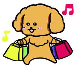 Annie and Molly Friends Toy Poodle sticker #9085210