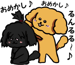 Annie and Molly Friends Toy Poodle sticker #9085213