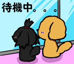 Annie and Molly Friends Toy Poodle sticker #9085216