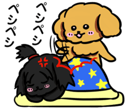 Annie and Molly Friends Toy Poodle sticker #9085217