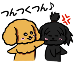Annie and Molly Friends Toy Poodle sticker #9085218