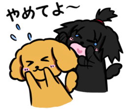 Annie and Molly Friends Toy Poodle sticker #9085219