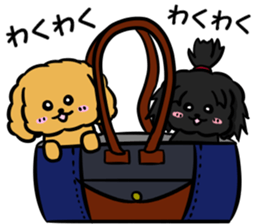 Annie and Molly Friends Toy Poodle sticker #9085221