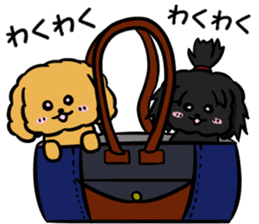 Annie and Molly Friends Toy Poodle sticker #9085221