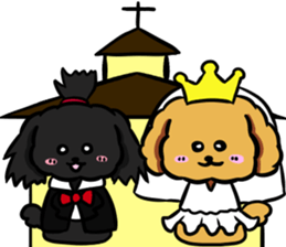 Annie and Molly Friends Toy Poodle sticker #9085222