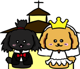 Annie and Molly Friends Toy Poodle sticker #9085222