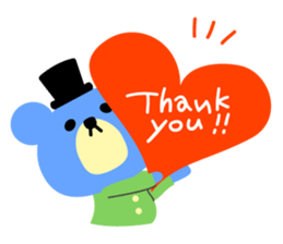 Kawaii blue bear sticker #9085425