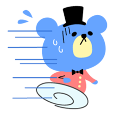 Kawaii blue bear sticker #9085436