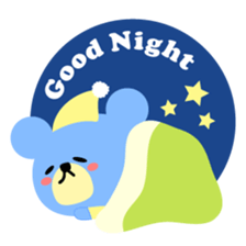 Kawaii blue bear sticker #9085441