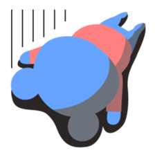 Kawaii blue bear sticker #9085449