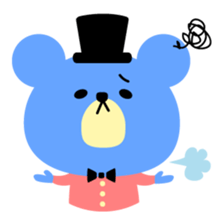Kawaii blue bear sticker #9085451