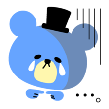 Kawaii blue bear sticker #9085456