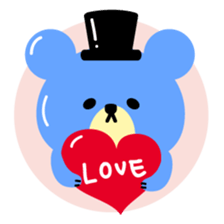 Kawaii blue bear sticker #9085458