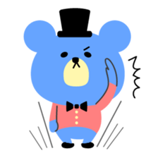 Kawaii blue bear sticker #9085459