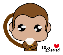 Cute monkey life sticker #9085864