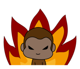 Cute monkey life sticker #9085865