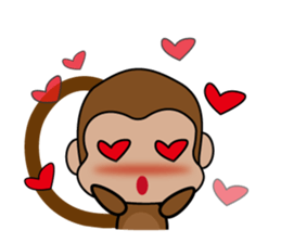 Cute monkey life sticker #9085868