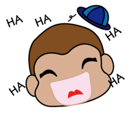 Cute monkey life sticker #9085869