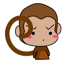 Cute monkey life sticker #9085872