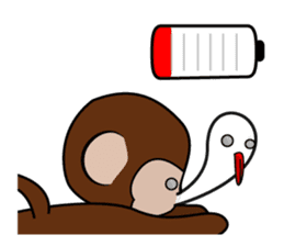 Cute monkey life sticker #9085873