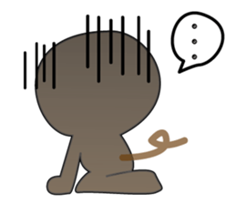 Cute monkey life sticker #9085875