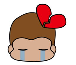 Cute monkey life sticker #9085877