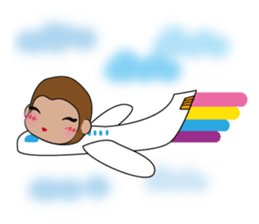 Cute monkey life sticker #9085878