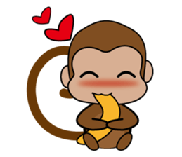Cute monkey life sticker #9085880
