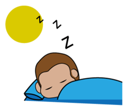 Cute monkey life sticker #9085882