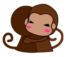 Cute monkey life sticker #9085884