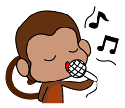Cute monkey life sticker #9085885