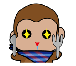 Cute monkey life sticker #9085886