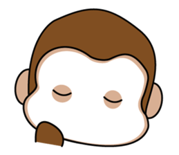 Cute monkey life sticker #9085887