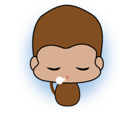 Cute monkey life sticker #9085888