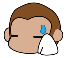 Cute monkey life sticker #9085889