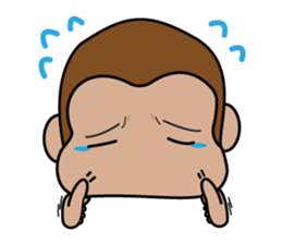Cute monkey life sticker #9085891