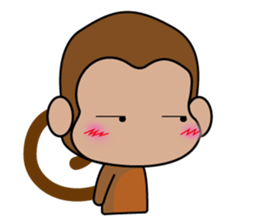 Cute monkey life sticker #9085893
