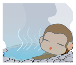 Cute monkey life sticker #9085895